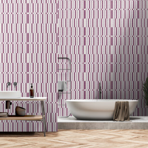 Papel Pintado Modern Mauve and Plum Stripe