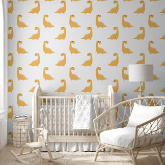 Papel Pintado Modern Minimalist Turmeric Dinosaurs