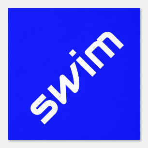 Papel Pintado Moderna Divertida SWIM Texto De Llanto Blanco Sobr