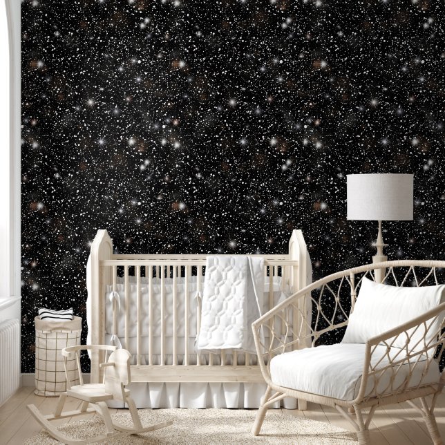 Papel Pintado Moderna Purpurina negro estilo Rústico Retro Paste (Niños)