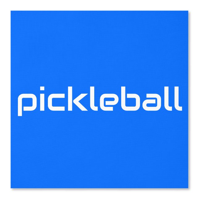 Papel Pintado Moderna Sleek PICKLEBALL Blanco Texto Sobre Azul v (Anverso)