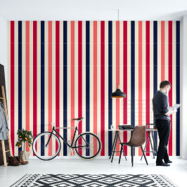 Papel Pintado Moderna, Vibrante, Elegante, De Colores A Rayas