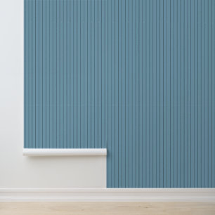 Papel Pintado Moderno 1" Pinstripe Azul de Moda