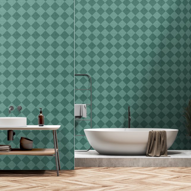 Papel pintado moderno abstracto azul teñido (Baño)