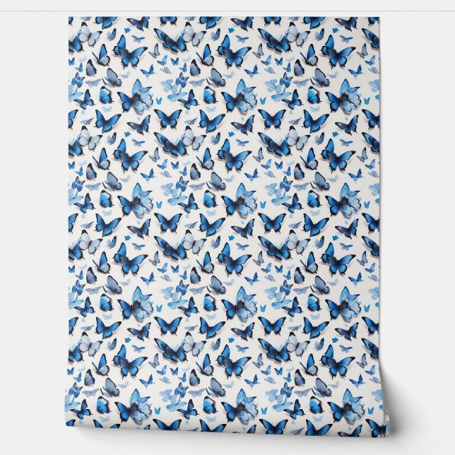 Papel Pintado Moderno en todo el mundo con estampado de mariposa (Desenrollar)