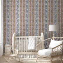 Papel pintado moderno gris marrón para despegar y