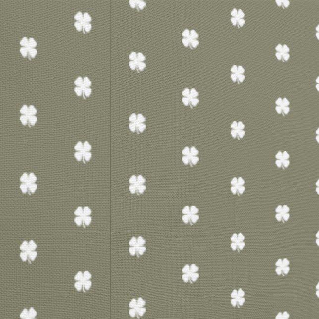 Papel Pintado Moderno Rústico Sage Green Gray Small Clover Patte (Costura)