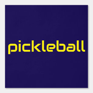 Papel Pintado Moderno Texto De PICKLEBALL Amarillo Brillante Sob