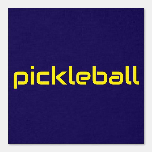 Papel Pintado Moderno Texto De PICKLEBALL Amarillo Brillante Sob (Anverso)