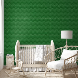 Papel Pintado Moderno Verde Zig Zag Rayado