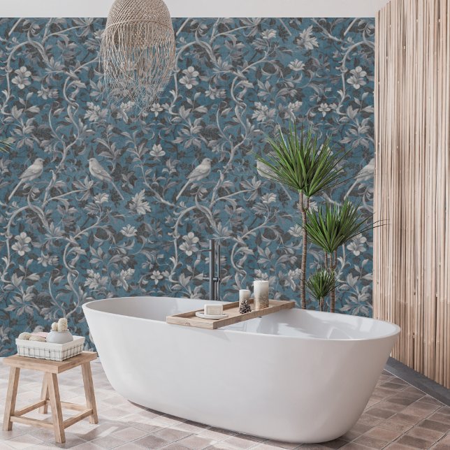 Papel Pintado Moderno y elegante patrón floral Chinoiserie (Subido por el creador)