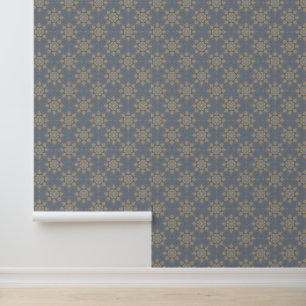 Papel Pintado Moderno y elegante patrón floral de Mandala gris