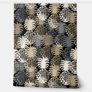 Papel Pintado Momona Hawaiian Tropical Pineapple Toss - Neutral