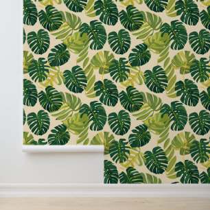 Papel Pintado Monstera verde Tropical