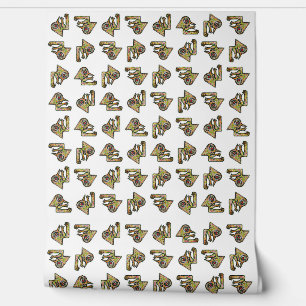 Papel Pintado Monstruo personalizado atraído a mano haciendo sen