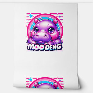 Papel Pintado Moo Deng Baby Cute Hippo Chica Baby Pygmy Funny Pi