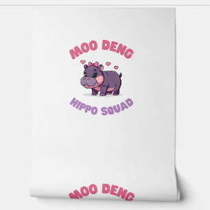 Papel Pintado MOO DENG HIPPO SQUAD Revolución de Hipopótamos Zoo