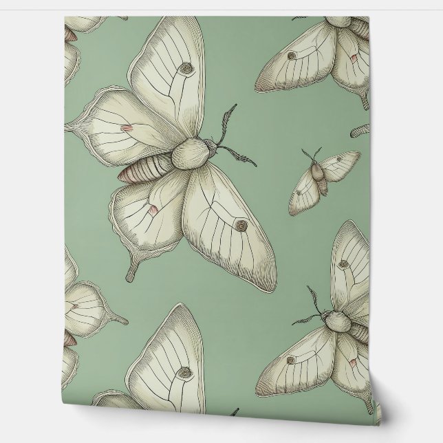 Papel Pintado Moon Moth (impresión grande) (Desenrollar)