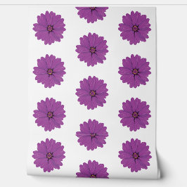 Papel Pintado Morado de flores