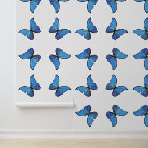 Papel Pintado Morfo azul mariposa palo y palo