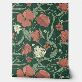 Papel Pintado Morris Garden Green & Red