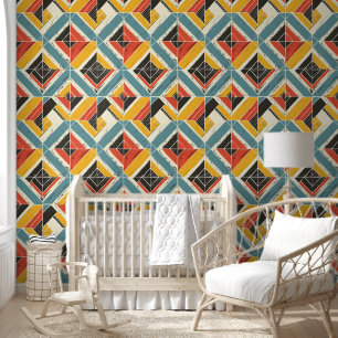 Papel Pintado Mosaico de cheurón ruso