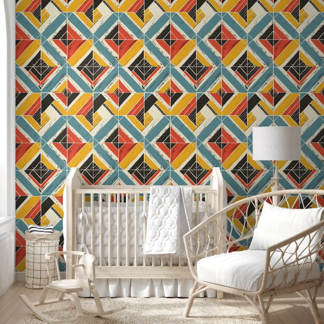 Papel Pintado Mosaico de cheurón ruso (Niños)
