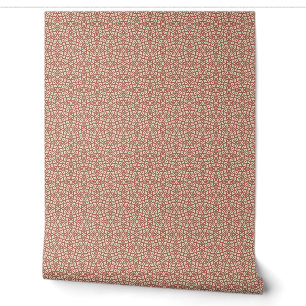 Papel Pintado Mosaico Geométrico Abstracto de Terracota a Pequeñ