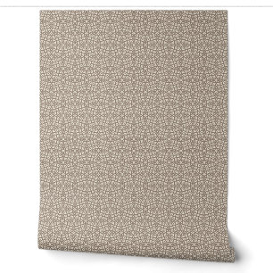 Papel Pintado Mosaico geométrico abstracto taupe a pequeña escal
