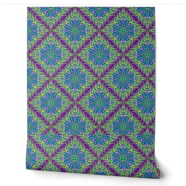 Papel Pintado mosaico ondulado multicolor (Desenrollar)