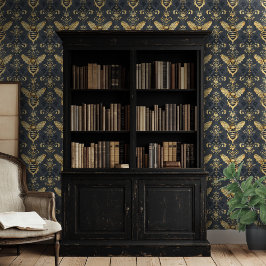 Papel Pintado Motif Bumblebee De Fondo Azul