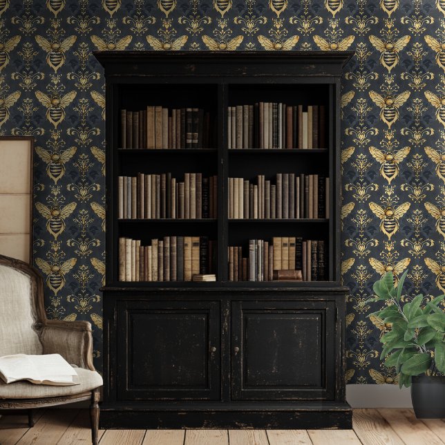 Papel Pintado Motif Bumblebee De Fondo Azul (Subido por el creador)