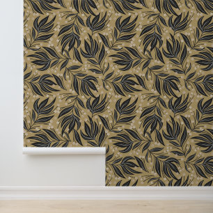 Papel Pintado Motivo del patrón de hoja de boho