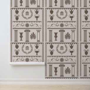 Papel Pintado Motivo Griego Antiguo Diseñador Neutral