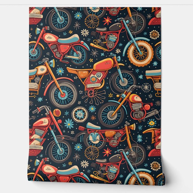 Papel Pintado "Motociclismo retro" (Desenrollar)