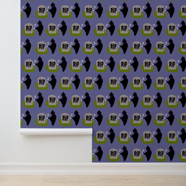 Papel Pintado Muerte en el Cementerio de Halloween (Solicitud)