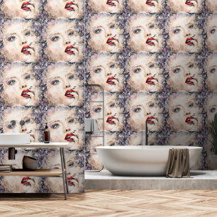 Papel Pintado Mujer Bonito de ojos verdes