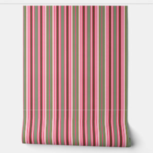 Papel Pintado Multibanda rosa y verde