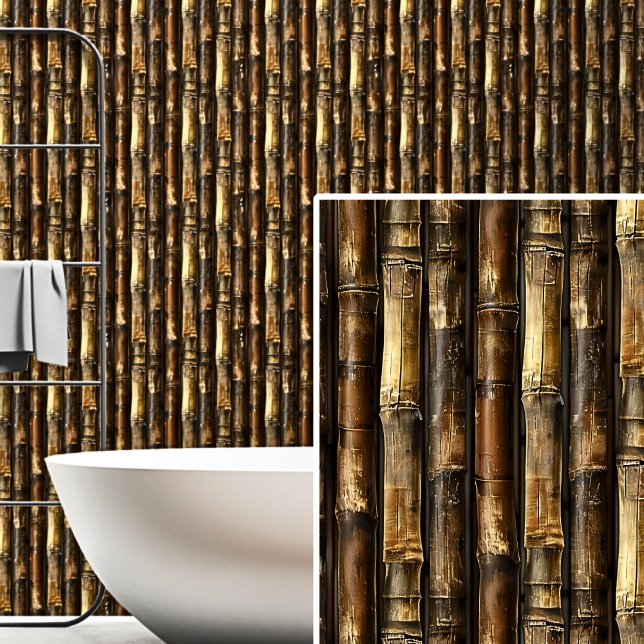 Papel Pintado Muro de bambú marrón (Subido por el creador)