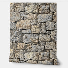 Papel Pintado Muro de piedra de castellano beige
