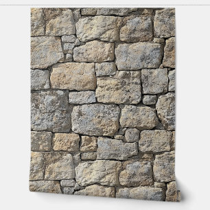 Papel Pintado Muro de piedra de castellano beige