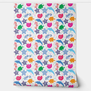 Papel Pintado Muro del patrón de Ilustracion de animales marinos