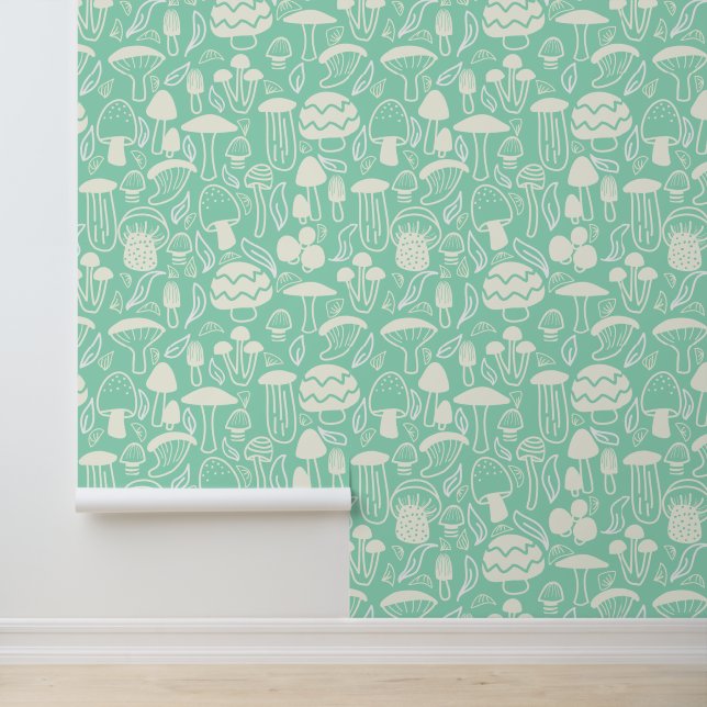 Papel Pintado Mushroom Aqua (Solicitud)