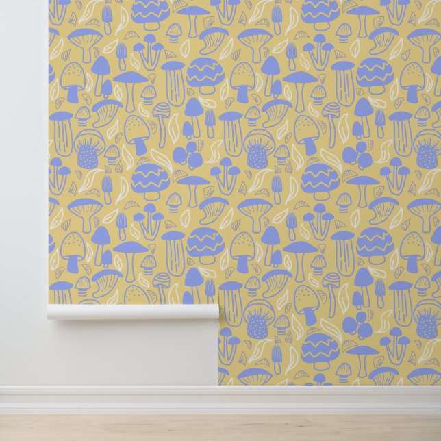 Papel Pintado Mushroom Lavender Mustard (Solicitud)