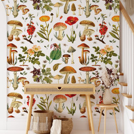 Papel Pintado Mushroom vintage y Wildflower