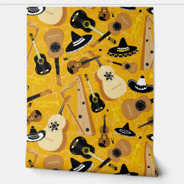 Papel Pintado Música divertida del patrón de instrumentos de ban