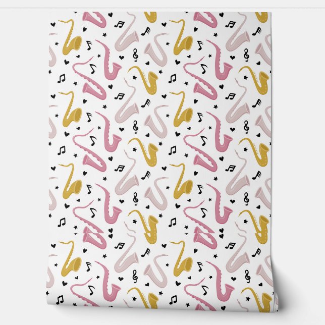 Papel Pintado Músico de saxofón Jazz (Desenrollar)