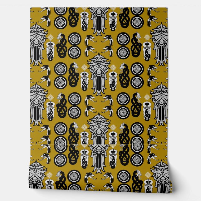 Papel Pintado Mustard Anglo Saxon Art Print (Desenrollar)