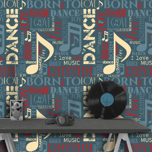 Papel Pintado Nacido en Dance Blue/Red/Gold ID277