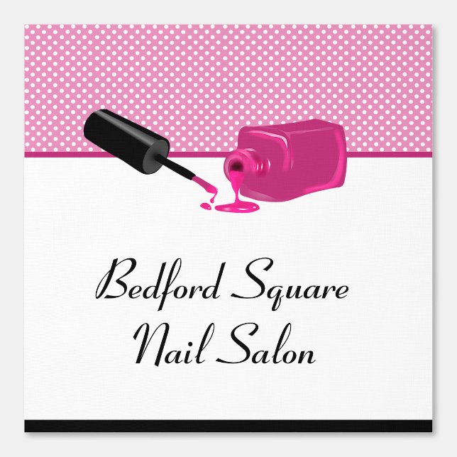 Papel Pintado Nail Saloon Pink White and Black Room Border (Anverso)